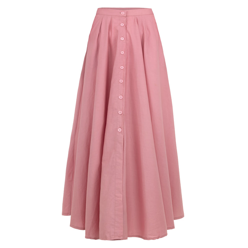 ARUM Pleated Maxi Skirt in Blush