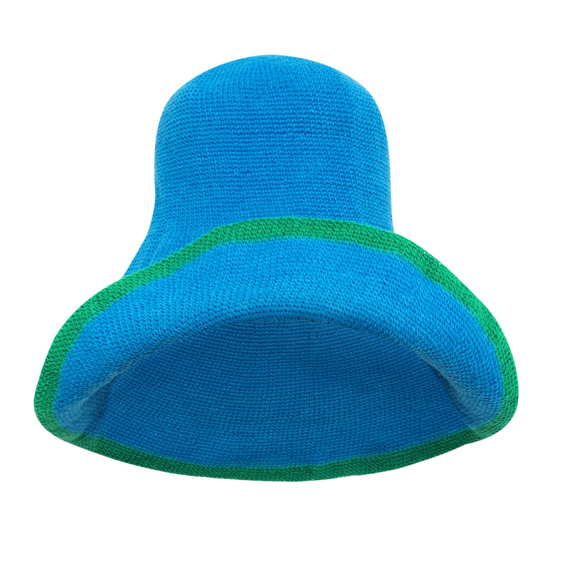 BLOOM LINE Crochet Sun Hat, in Mosaic Blue