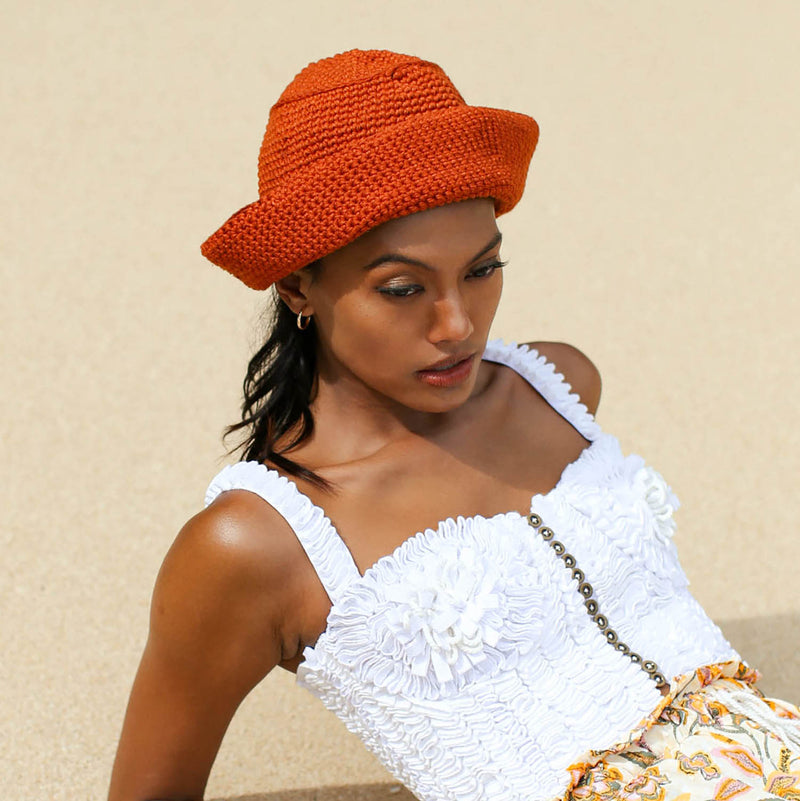 GANI Crochet Hat in Rooibos Tea Brown