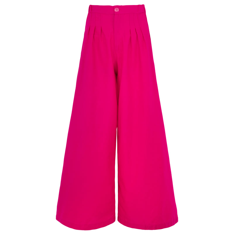 TAYLOR Wide-leg Palazzo Pants In Hot Pink