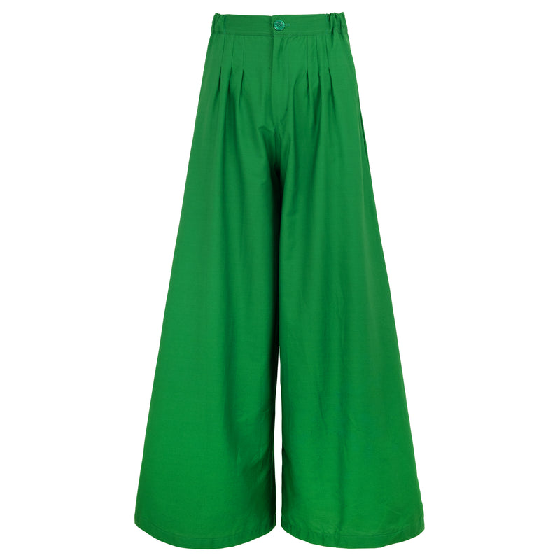 Pantalon Palazzo à jambe large TAYLOR en vert Kelly