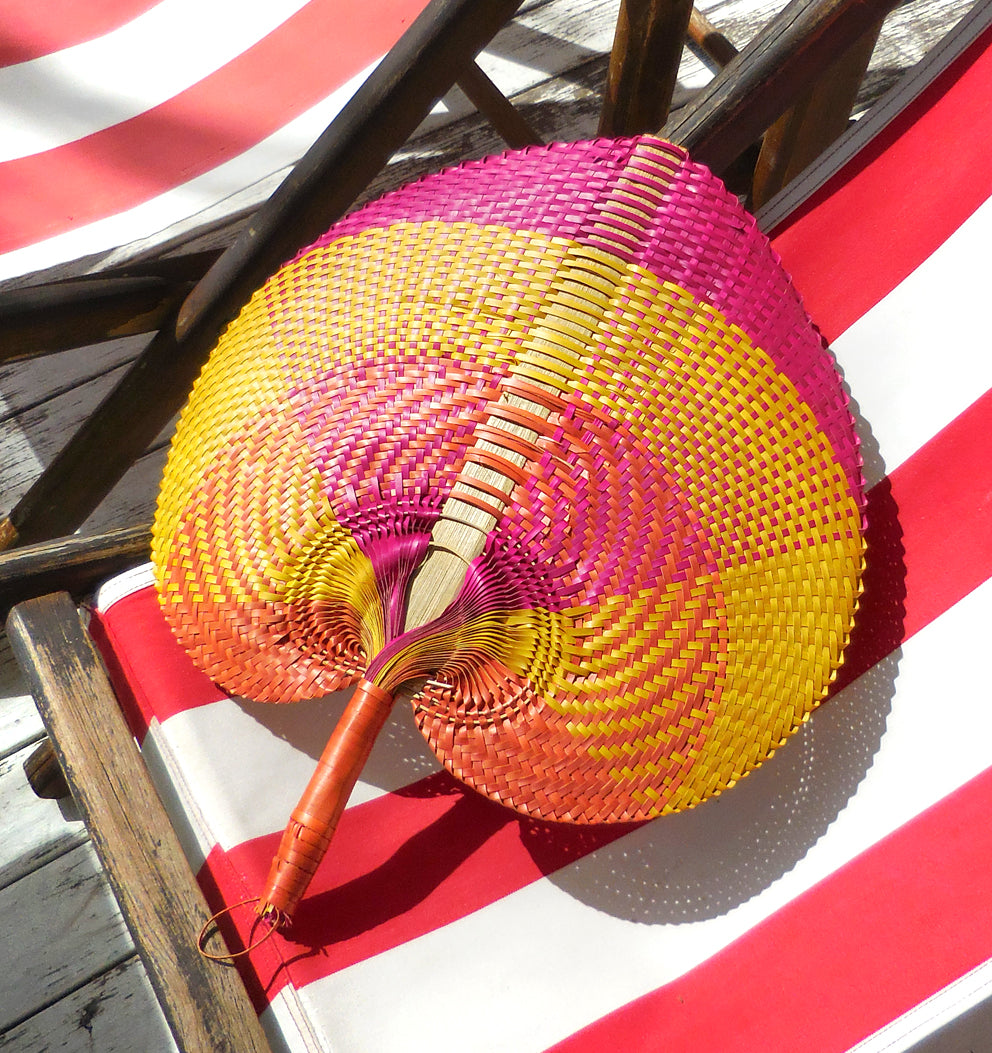 Balinese Woven Hand Fan "Cakra"