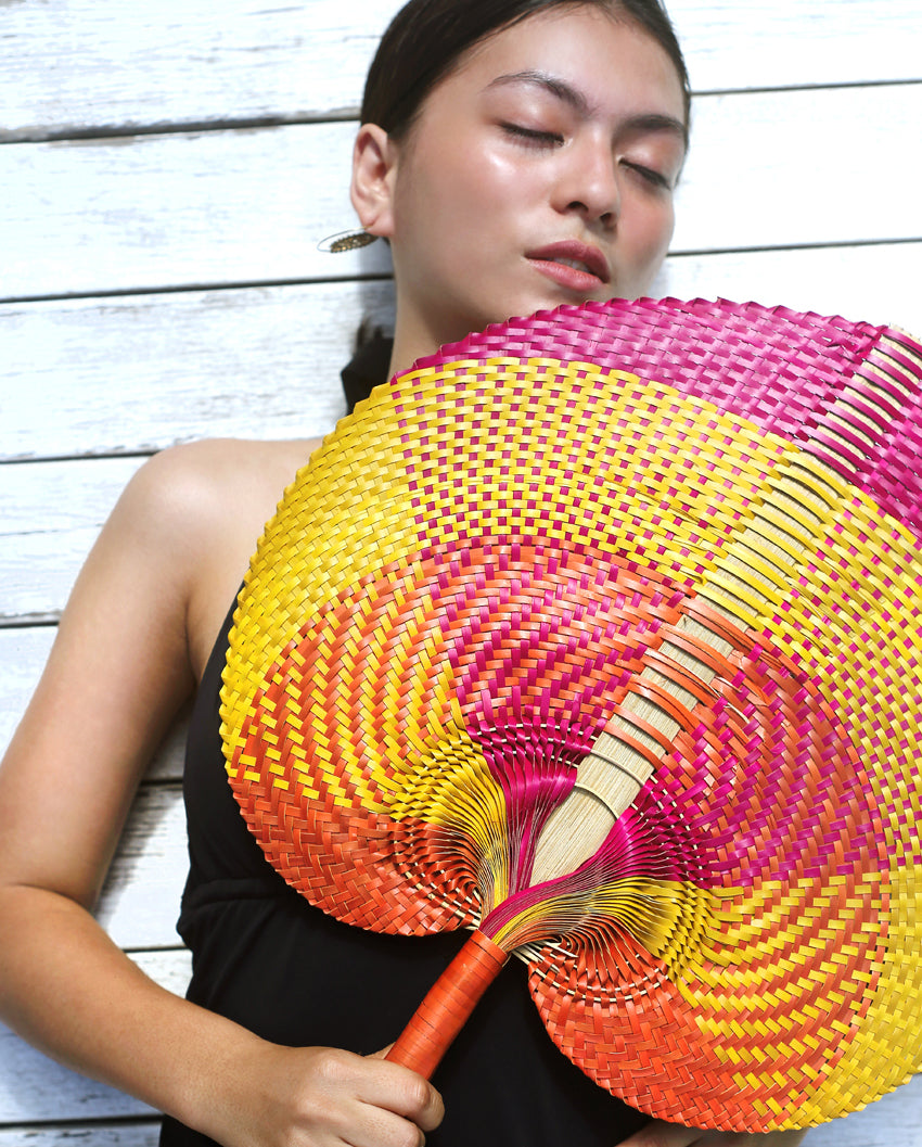 Balinese Woven Hand Fan "Cakra"