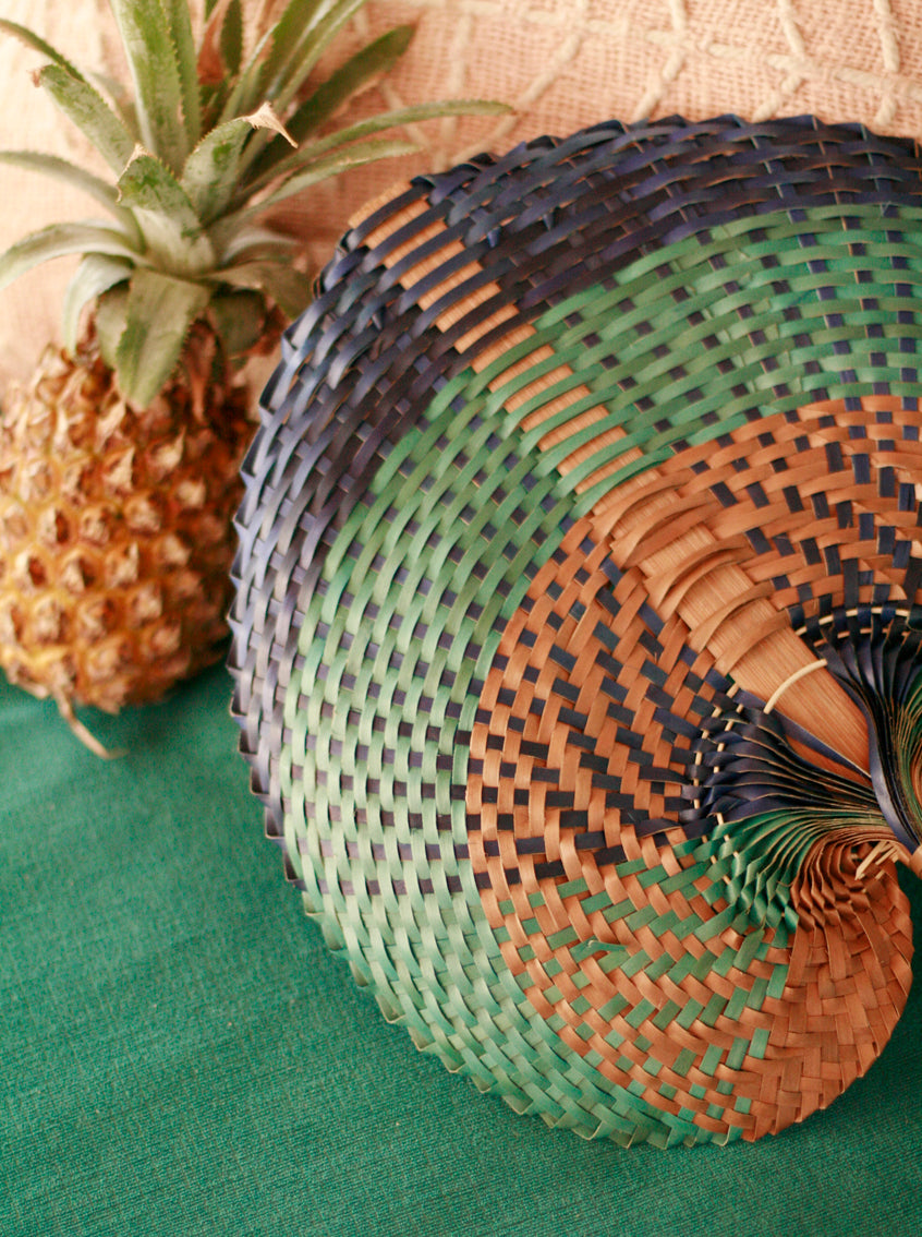 Balinese Woven Hand Fan "Tropica"