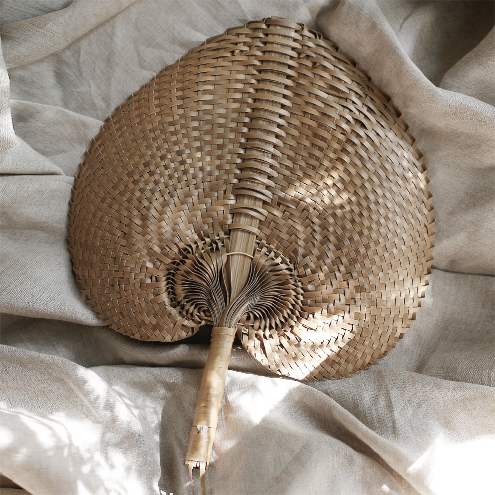 Balinese Woven Hand Fan "Ono" Toasted