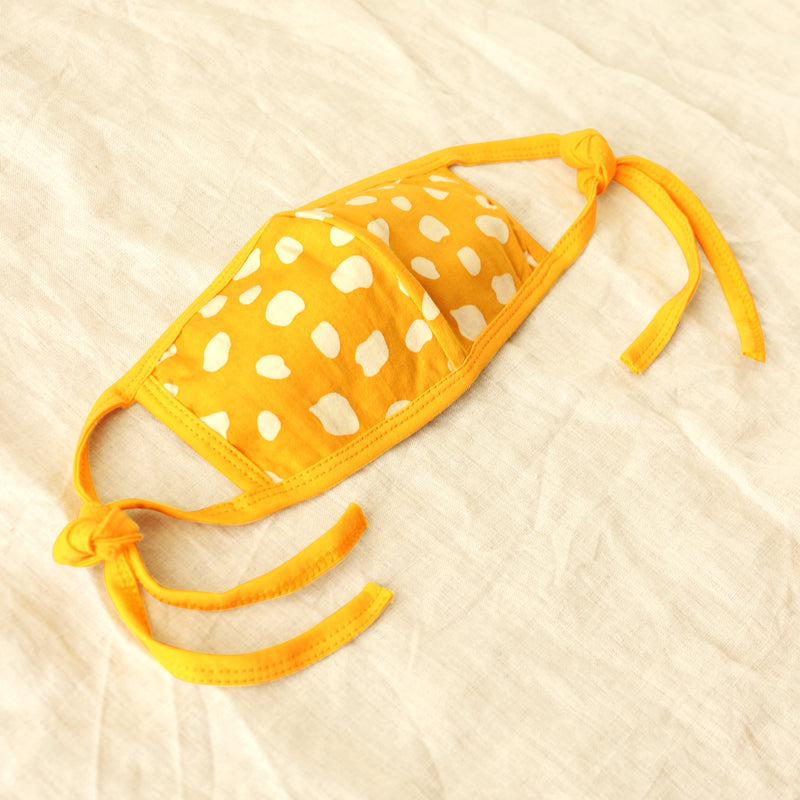 ARNOLDI 3-ply Waterproof Organic Cotton Face Mask, in Golden Saffron
