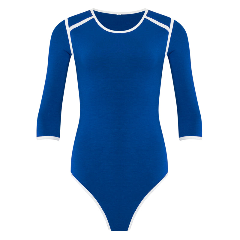 GIRL Two tone Eco Bodysuit in Sea Blue
