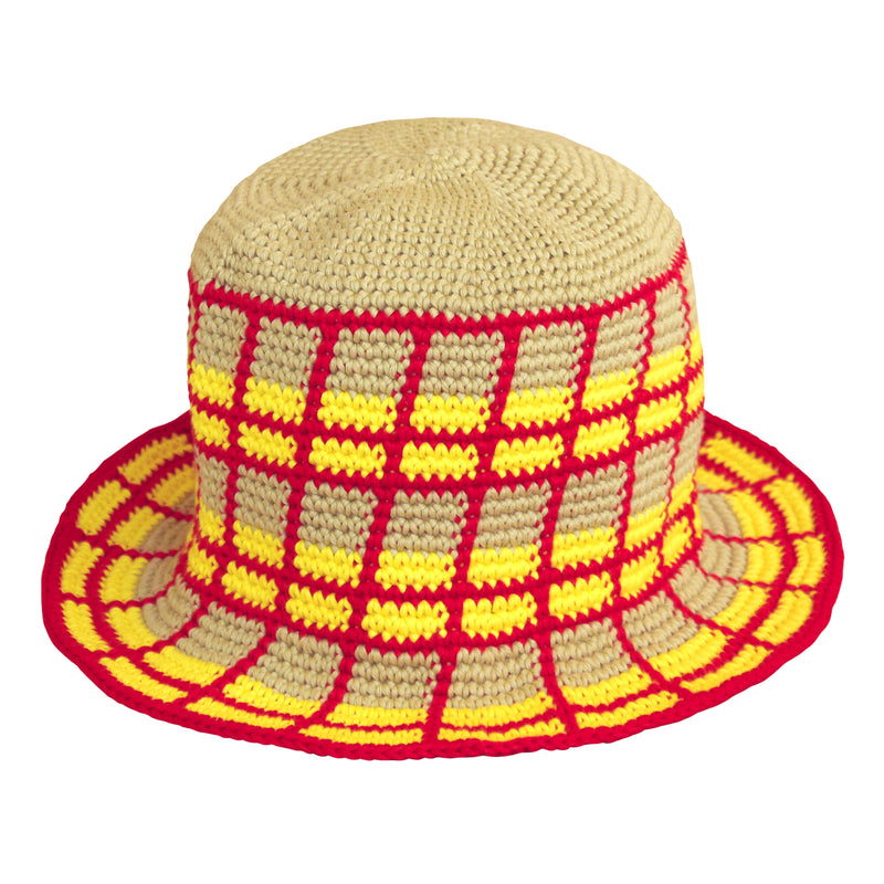 SCHOOLGIRL Plaid Crochet Hat